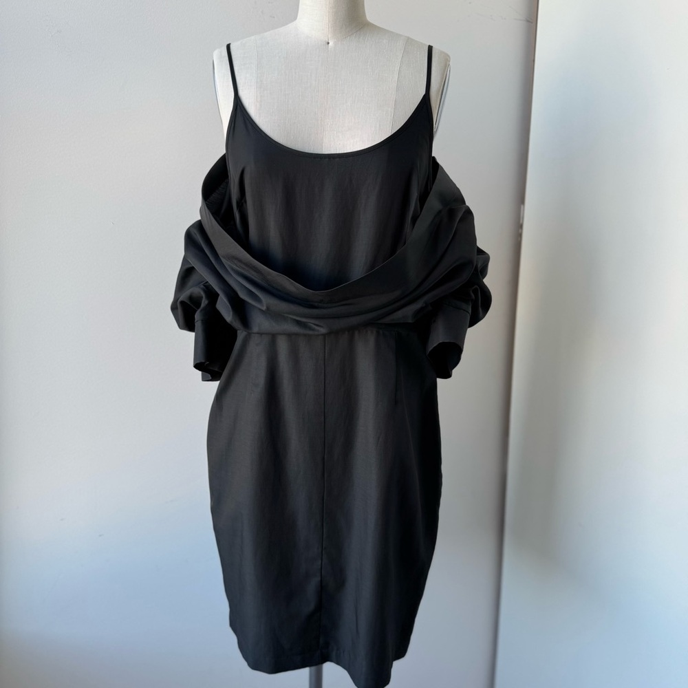 Vintage Ali Ro black Dress Rare convertible size 10 - Picture 2 of 12
